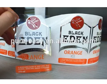 Custom high quality transparent wine labels