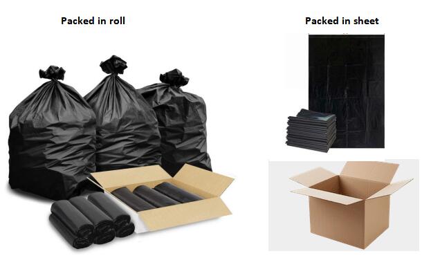 garbage bag packaging way