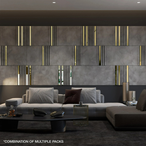 Pasek lustro dekoracyjny beton 3D panel ścienny 3D