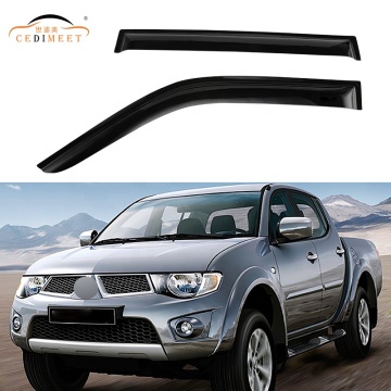 Visor Sun Solet noir acrylique et bouclier pour la pluie pour Triton L200 2006-2011