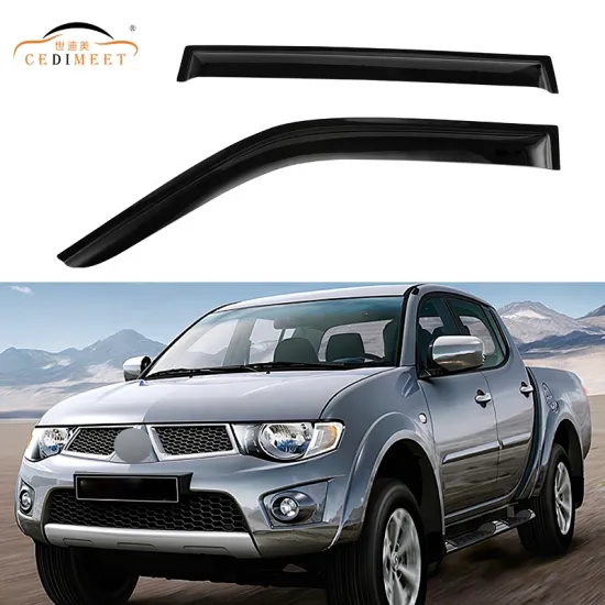 Auto Acrylic Black Smoke Sun Visor & Rain Shield for Triton L200 2006-2011
