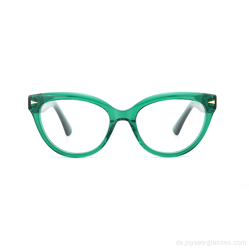 Mode hochwertige Acetat ovaler Schmetterlingsformlinsen Optische Rahmen Brille