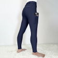 Pantaloni equestri per bambini a sedile a sedile completo blu navy