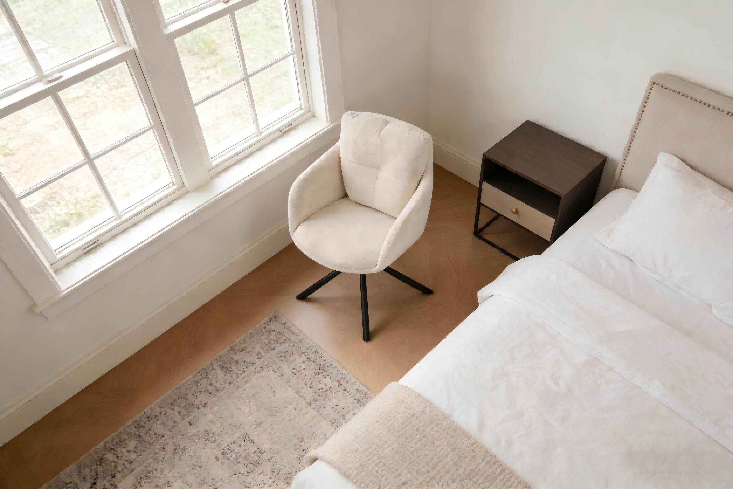 BR-24A07 Modern Fabric Swivel Chair 6