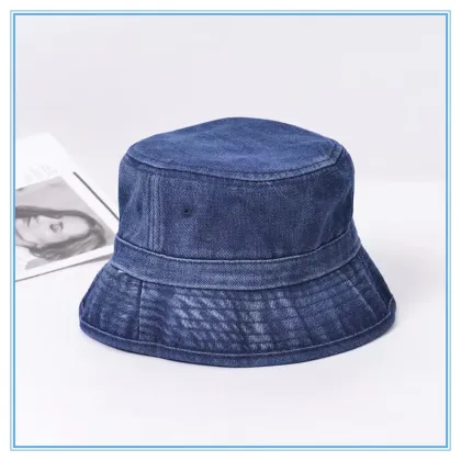 Casual wash Denim basin hat Sunscreen bucket hat