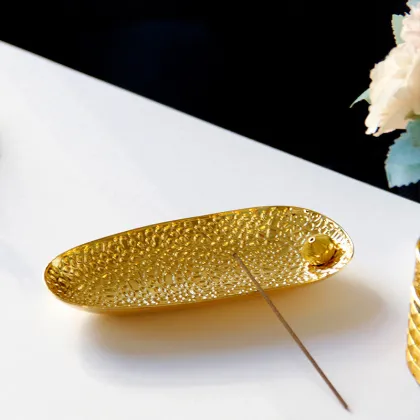 Modern Metal Relief Incense Burner Line Incense Holder