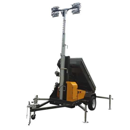 solar light tower with led lights