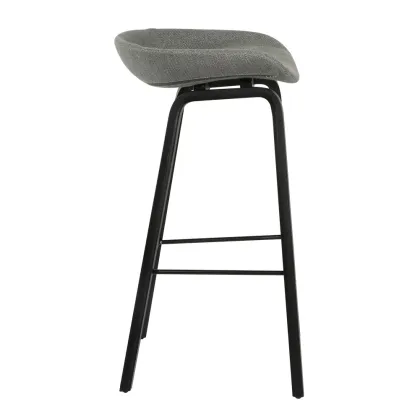 Soild wood PP liner gray Island bar stool