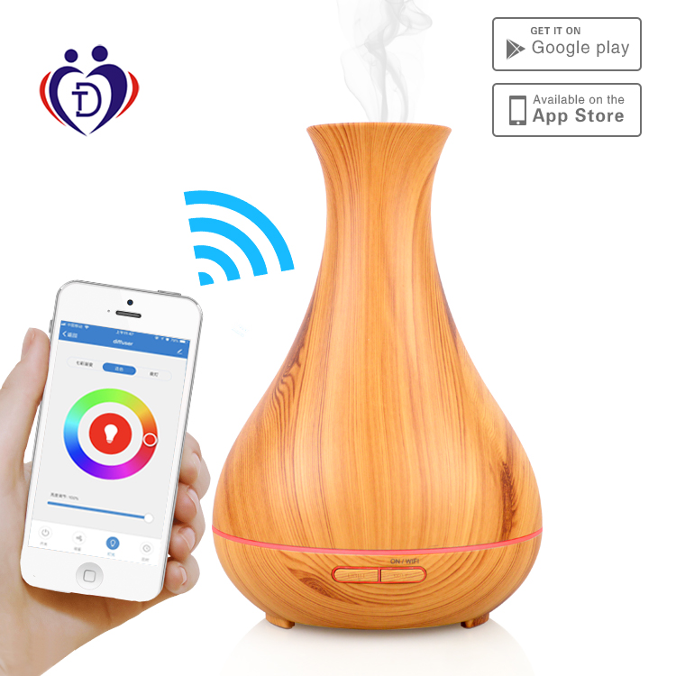 2021 Wood grain ultrasonic aroma diffuser para sa spa.