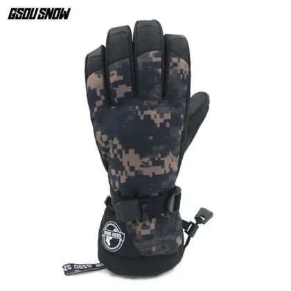 GSOU SNOW Winter Warm Snowboarding Ski Gloves Men Women Snow Mittens Waterproof Skiing Breathable Snowboard Gloves