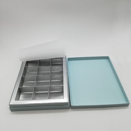 Silver Color Square Chocolate Paper Craft Box