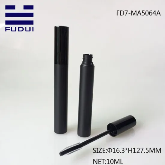 10ML Empty Plastic Matte Black Cosmetic Eyelash Tube