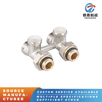 Brass H-Type Double Radiator Valve Set