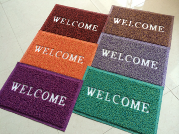 PVC welcome mat/ pvc door mat double color with strong quality