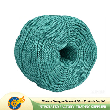 Teal Colored 3 Strand Twisted Polypropylene Rope
