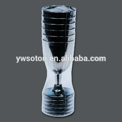 party wine glass/wedding wine glass/silver coated rim plastic wine glass/cup/disposable plastic silver coated wine glass
