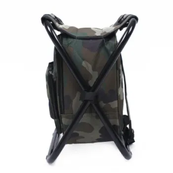 Blue Camouflage PVC Oxford Cloth Metal Fishing Hiking Beach Folding Chair