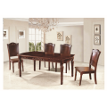 European Style Wood Dining Table And Fabric Chair