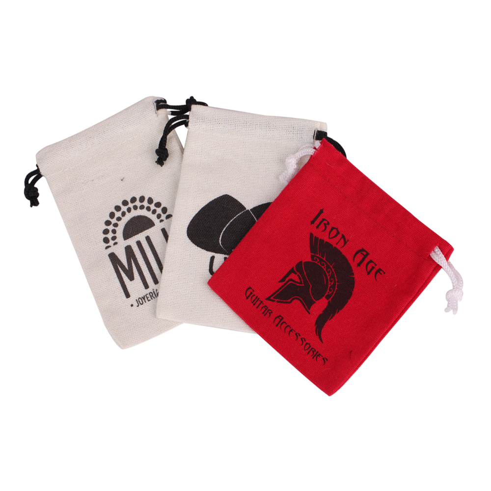  Print Logo Cotton Drawstring Gift Bag