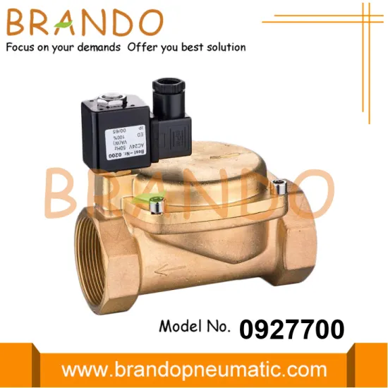 0927700 2'' Normally Closed Brass Solenoid Valve 220VAC