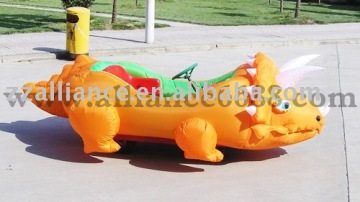inflatable electric car with cartoon model