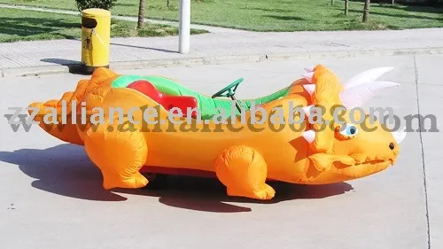 inflatable electric car with cartoon model