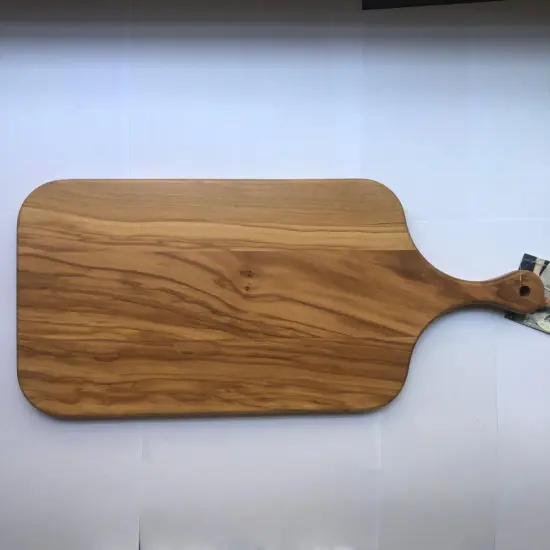 Olive wood chopping board with handle