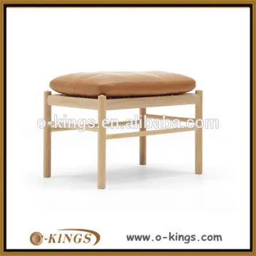 Solid ash wood frame customized soft seated stool