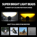 White And Yellow Motorcycle Led Fog Light