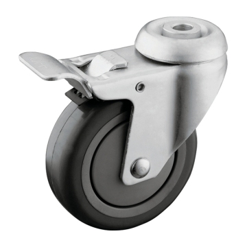 Total Lock Brake Hollow Kingpin Hospital Wheel Casters