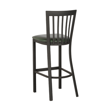 vertical back metal black restaurant dining bar chair