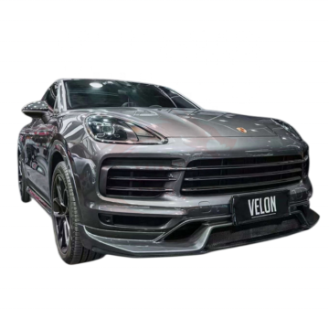 OC Style Carbon Fiber Porsche Cayenne S Coupe Body Kit: Front Bumper Lip, Side Skirts, Rear Diffuser, and Spoiler