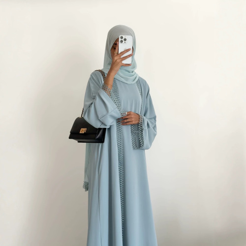 ست توری Abaya دو تکه با لباس داخلی