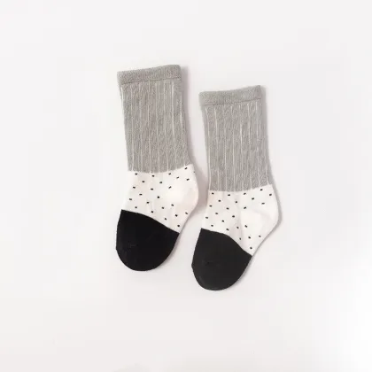 Color blocked baby long socks