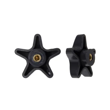 Copper M6 Hand Tighten Star Head Clamping Knob Nut for Rollator Walkers