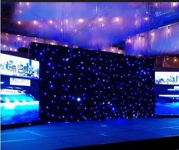 Customized DXM512 LED Stage Backdrop for Wedding and Party with RGBW Star Curtain