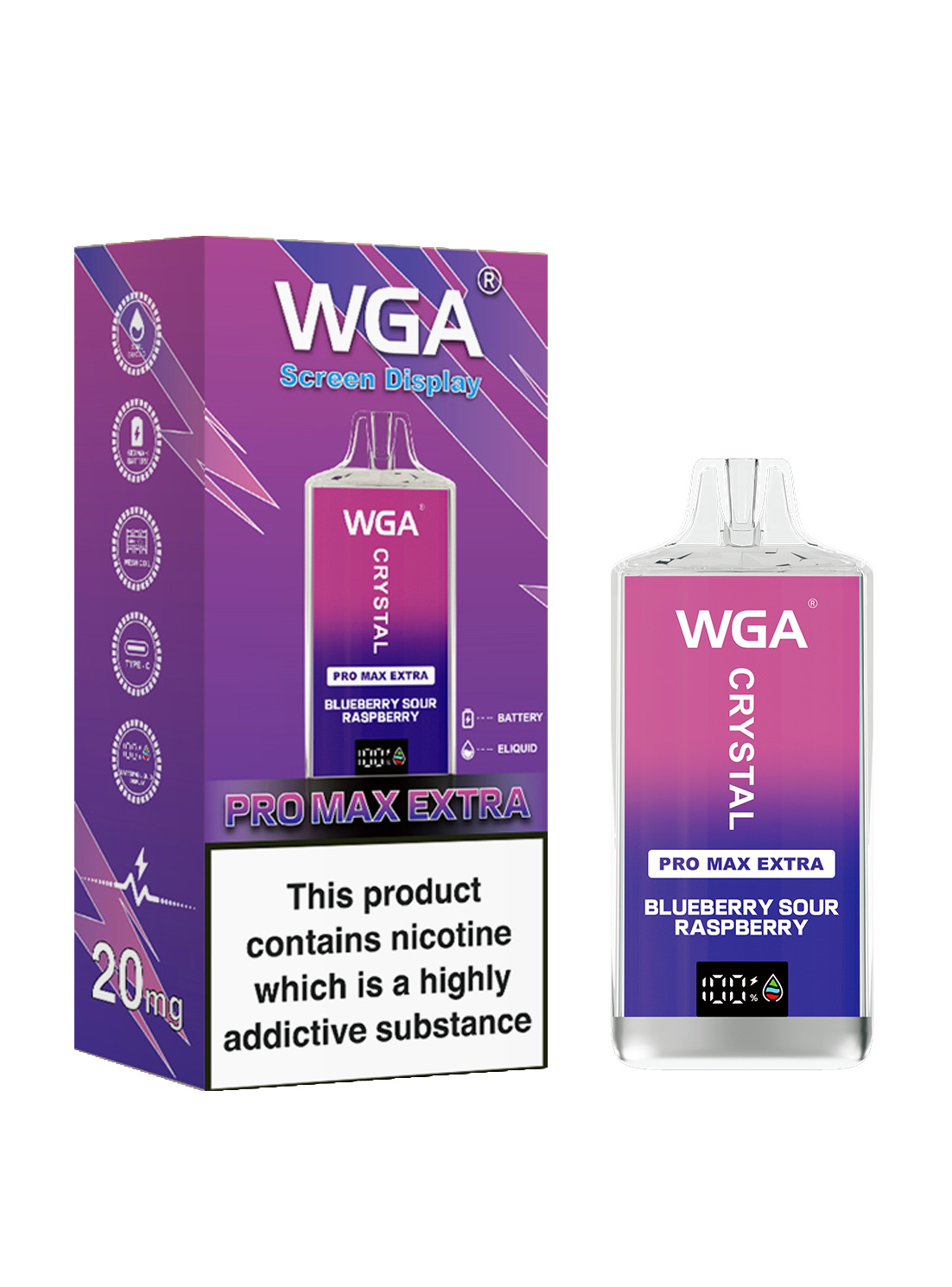 Wga Crystal 15000 Puffs 15K PRO Max Vape