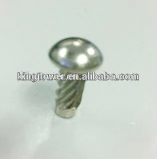 custom Steel brass Harden with Nickel Plating Hammer drive screws