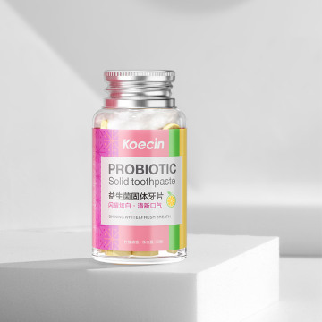 Private Label Travel Essentials: milieuvriendelijke mini-kruidengebaseerde, natuurlijke, organische, fluoride-vrije tandpasta en tanden bleken tabletten