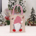 Decoraciones navideñas muñeco de nieve muñeca impresa bolso