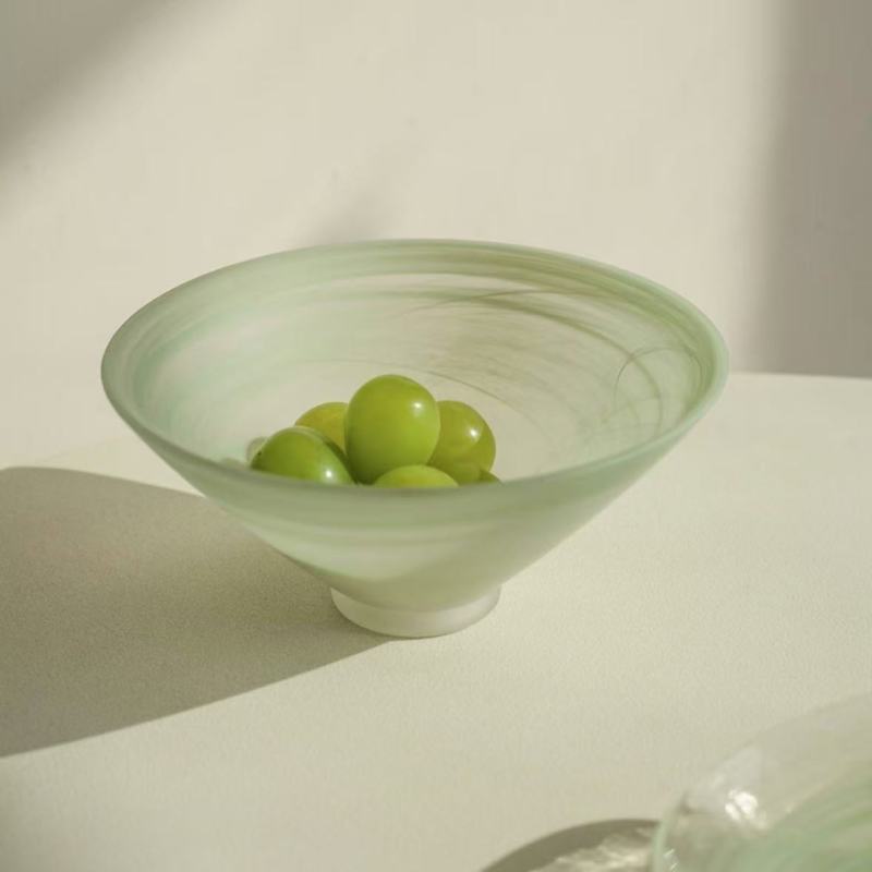 Minimalist Asian-Inspired Green Textured Bowls