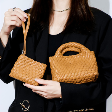 Leather Hand-woven Women's Bag Set