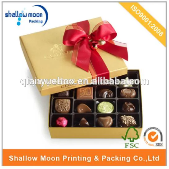 wholesale custom design eco-friendly painted paperboard chocolate box wholesale