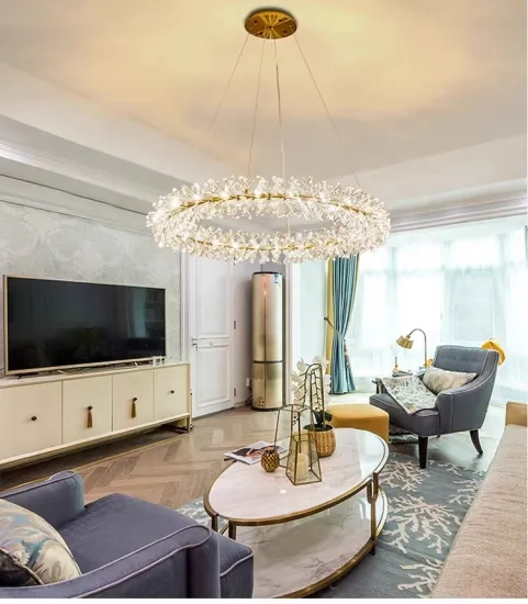 Modern Residential Decor: Shop Crystal LED Pendant Lamps for Your Living Room