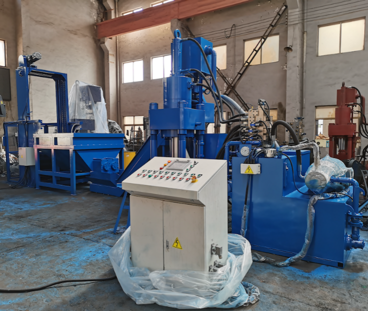 Hidraulik Briquet Aluminium Tembaga Powder Press Machine