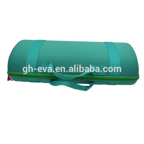 Green Plain Double Portable Wine bottle Carrier With Webbing Handle