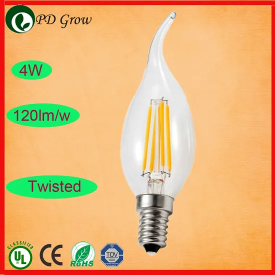 Edision style C35 E12 / E14 LED Filament candle bulb lights lamp 2W 360 degree