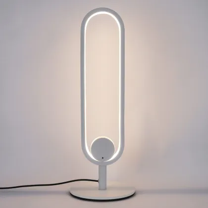 White Oval Girl's Vertical Study Lamp Table Lamp