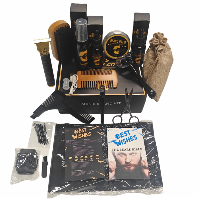 14 peça definida o melhor kit de cabelo de cabelos e barba