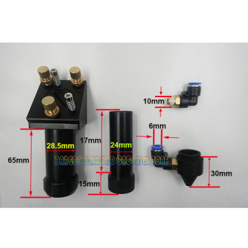 CO2 Laser Head Fozle Focus φακός για χάραξη λέιζερ και μηχανή κοπής
